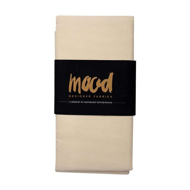 Lightweight Cotton Muslin 5-yard Bundle - Natural 48"