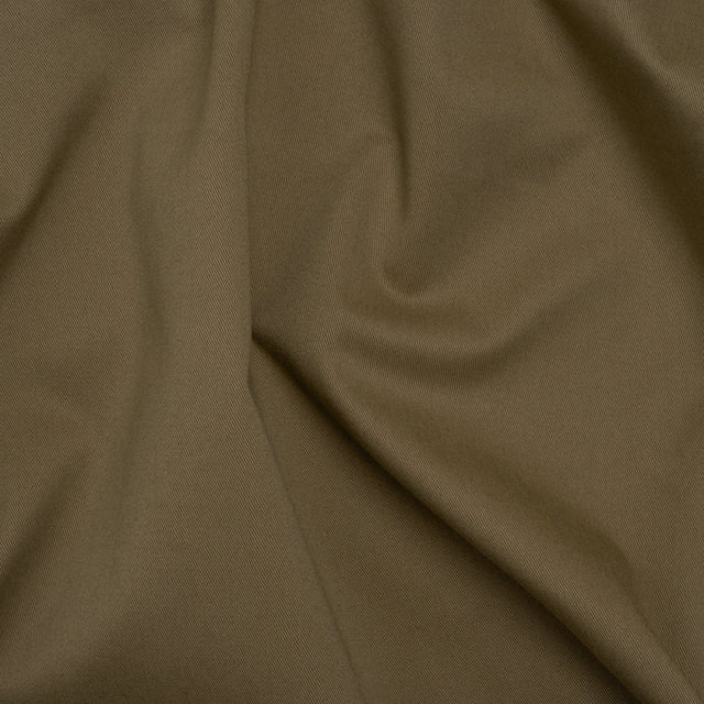 Carbon Brushed Stretch Khaki Twill - Taupe - Averill Collection