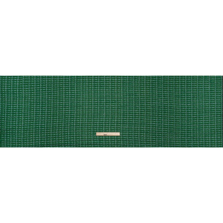 Polyester Novelty Tweed - Green and White Textured Plaid - Deadstock