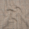 Wool Blend Boucle Tweed - Cream and Taupe Raised Windowpane Checks - Deadstock
