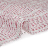 Metallic Tactile Tweed - Iridescent Rainbow, White and Pink Plaid - Deadstock