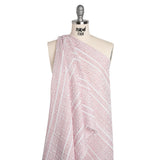 Metallic Tactile Tweed - Iridescent Rainbow, White and Pink Plaid - Deadstock