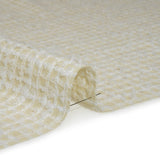 Fluffy Tweed - Cream and White Mini Windowpane Checks - Deadstock