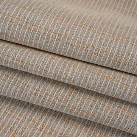 Heavyweight Horsehair Hymo Interlining - Gray, White and Orange Stripes