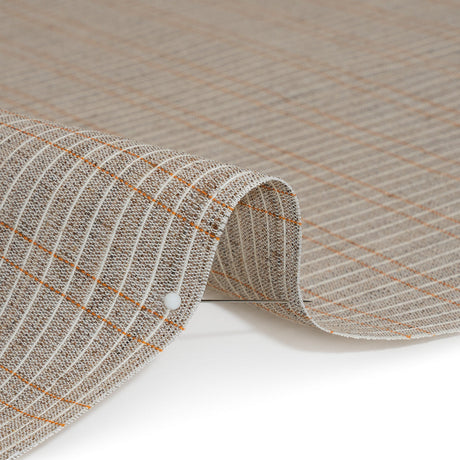 Heavyweight Horsehair Hymo Interlining - Gray, White and Orange Stripes