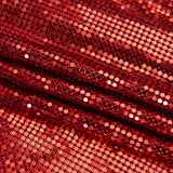 Aluminum Chainmail Fabric Panel, 3mm Tubular - Red - Joan Collection