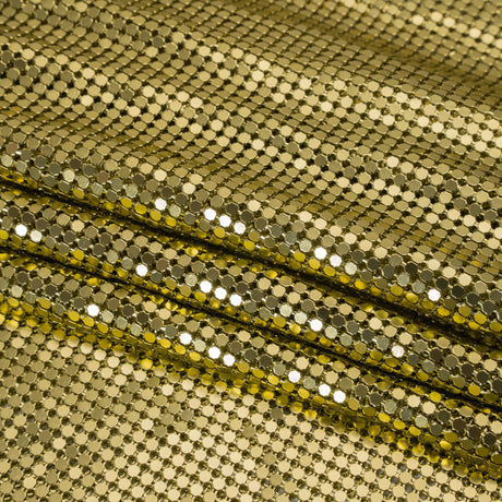 Aluminum Chainmail Fabric Panel, 3mm Tubular - Lime Green - Joan Collection