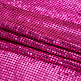 Aluminum Chainmail Fabric Panel, 3mm Tubular - Hot Pink - Joan Collection
