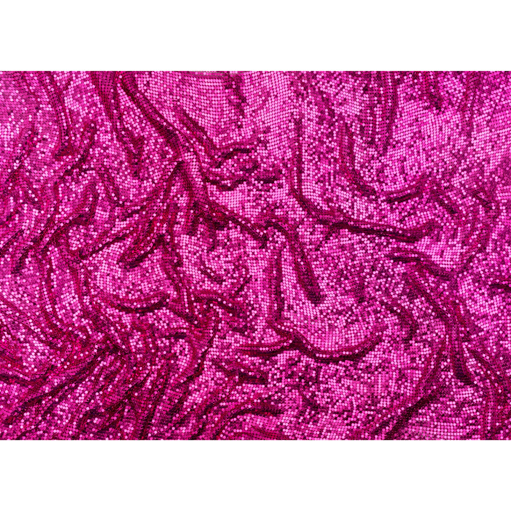 Aluminum Chainmail Fabric Panel, 3mm Tubular - Hot Pink - Joan Collection