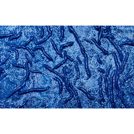 Aluminum Chainmail Fabric Panel, 3mm Tubular - Royal Blue - Joan Collection