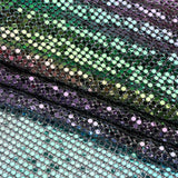 Aluminum Chainmail Fabric Panel, 3mm - Rainbow Oil Slick - Joan Collection