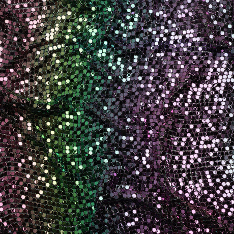 Aluminum Chainmail Fabric Panel, 3mm - Rainbow Oil Slick - Joan Collection