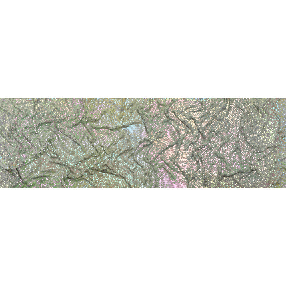 Aluminum Chainmail Fabric Panel, 3mm - Pastel Rainbow Oil Slick - Joan Collection