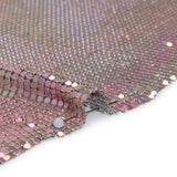 Aluminum Chainmail Fabric Panel, 3mm - Rose Pink and Beige Oil Slick - Joan Collection