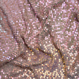 Aluminum Chainmail Fabric Panel, 3mm - Rose Pink and Beige Oil Slick - Joan Collection