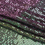 Aluminum Chainmail Fabric Panel, 3mm - Bright Pink and Green Oil Slick - Joan Collection