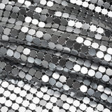 Aluminum Chainmail Fabric, 8mm Tubular - Silver - Joan Collection