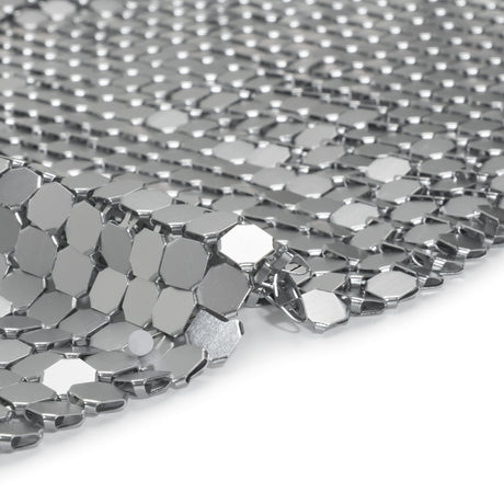 Aluminum Chainmail Fabric, 8mm Tubular - Silver - Joan Collection