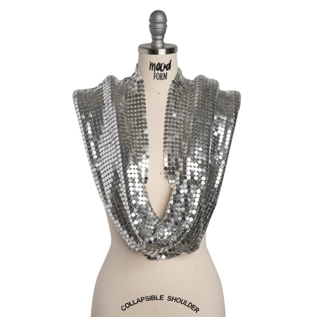 Aluminum Chainmail Fabric, 8mm Tubular - Silver - Joan Collection