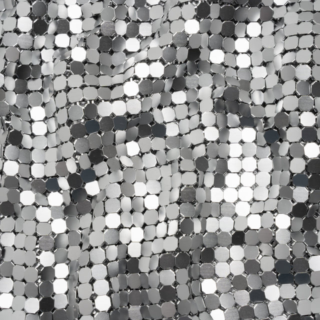 Aluminum Chainmail Fabric, 8mm Tubular - Silver - Joan Collection