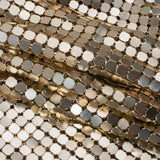 Aluminum Chainmail Fabric, 8mm Tubular - Gold - Joan Collection