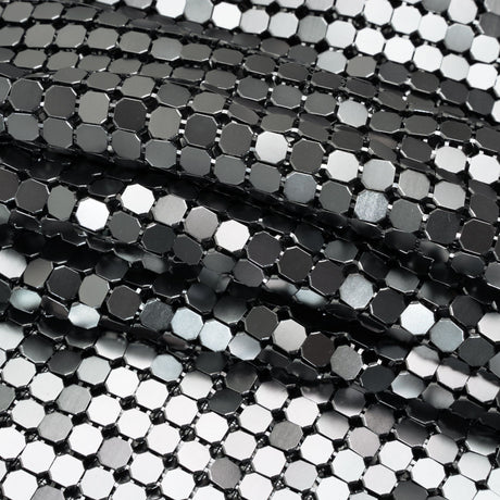 Aluminum Chainmail Fabric, 8mm Tubular - Gunmetal - Joan Collection