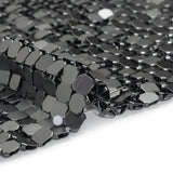 Aluminum Chainmail Fabric, 8mm Tubular - Gunmetal - Joan Collection