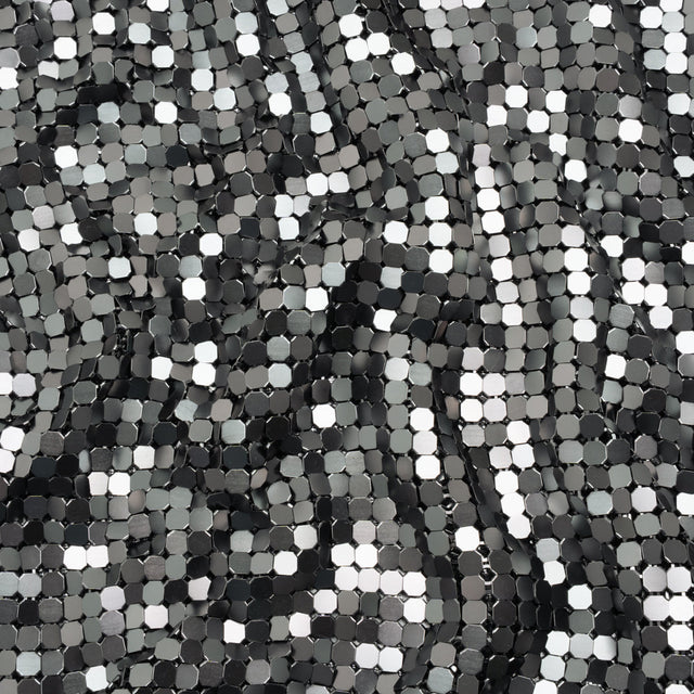 Aluminum Chainmail Fabric, 8mm Tubular - Gunmetal - Joan Collection
