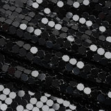 Aluminum Chainmail Fabric, 8mm Tubular - Black - Joan Collection