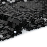 Aluminum Chainmail Fabric, 8mm Tubular - Black - Joan Collection