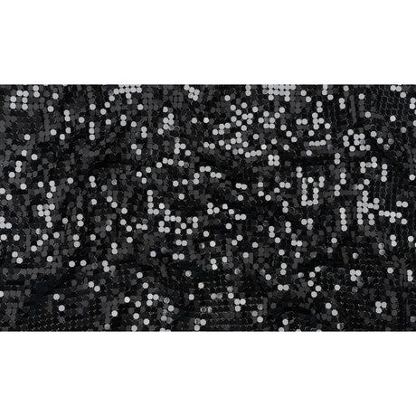 Aluminum Chainmail Fabric, 8mm Tubular - Black - Joan Collection