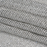 Rhinestone Aluminum Chainmail Fabric Panel, 3mm - Silver and Crystal - Astraia Collection