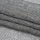 Rhinestone Aluminum Chainmail Fabric Panel, 3mm - Silver and Jet Black - Astraia Collection