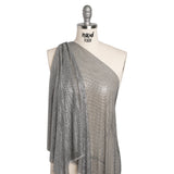 Rhinestone Aluminum Chainmail Fabric Panel, 3mm - Silver and Jet Black - Astraia Collection