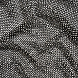 Rhinestone Aluminum Chainmail Fabric Panel, 3mm - Black and Crystal - Astraia Collection