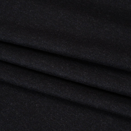 Super 130 Wool Suiting Made in Italy - Black and Navy Heathered - Deadstock