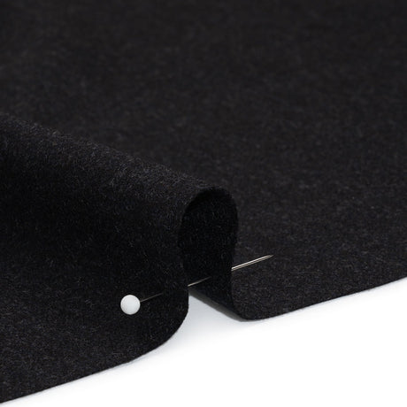 Super 130 Wool Suiting Made in Italy - Black and Navy Heathered - Deadstock