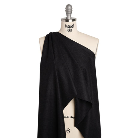 Super 130 Wool Suiting Made in Italy - Black and Navy Heathered - Deadstock