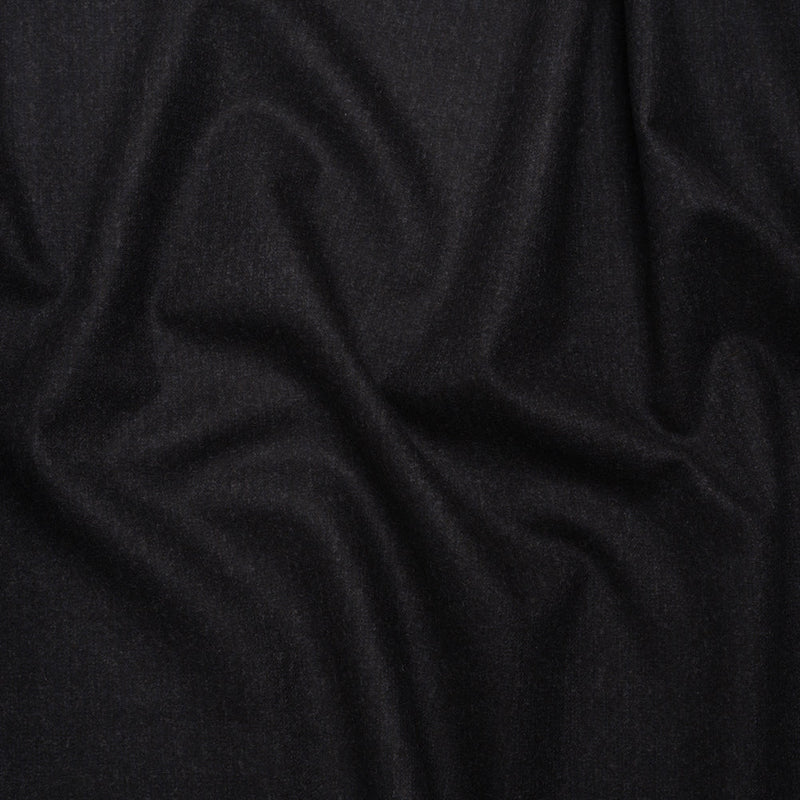 Super 130 Wool Suiting Made in Italy - Black and Navy Heathered - Deadstock