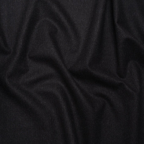 Super 130 Wool Suiting Made in Italy - Black and Navy Heathered - Deadstock