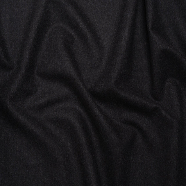 Super 130 Wool Suiting Made in Italy - Black and Navy Heathered - Deadstock