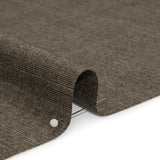 Super 130 Wool Twill Suiting Made in Italy - Beige and Brown Plaid - Deadstock