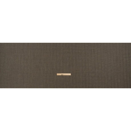 Super 130 Wool Twill Suiting Made in Italy - Beige and Brown Plaid - Deadstock
