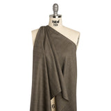 Super 130 Wool Twill Suiting Made in Italy - Beige and Brown Plaid - Deadstock