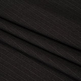 Super 130 Wool Twill Suiting Made in Italy - Brown and Gray Stripes - Deadstock