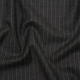 Super 140 Wool Suiting Made in Italy - Gray Stripes - Deadstock
