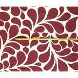 African Print Stretch Cotton Satin Fabric - Rusty Red, White Mimi, 58" Width (1 Yard)