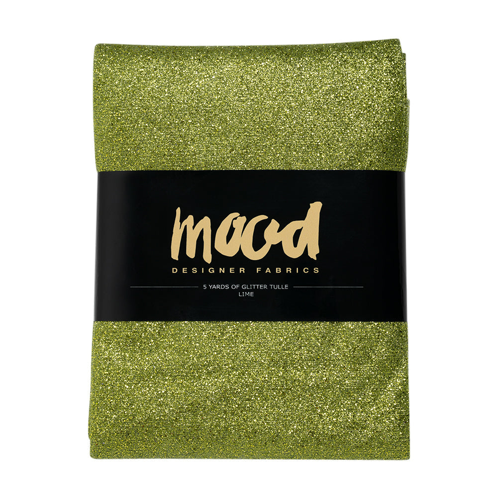 Glitter Tulle 5-yard Bundle - Lime