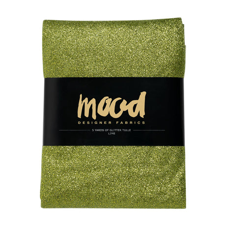 Glitter Tulle 5-yard Bundle - Lime