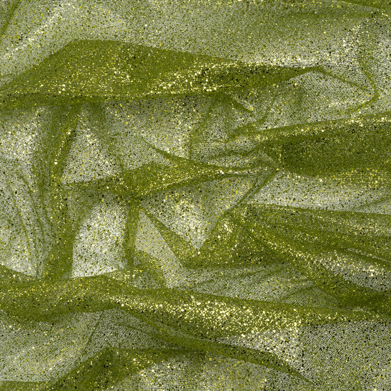 Glitter Tulle 5-yard Bundle - Lime